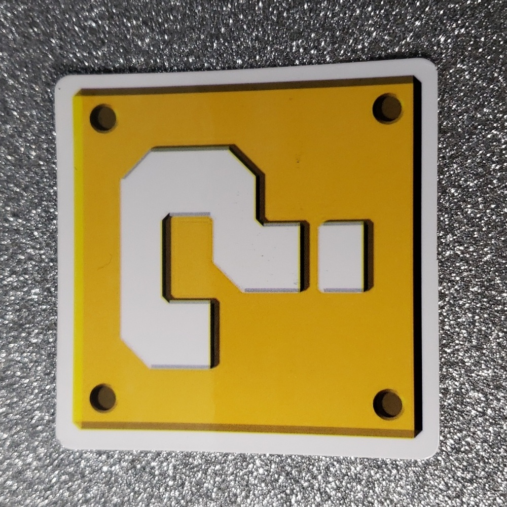 SUPER MARIO WATERPOOF Sticker block question
